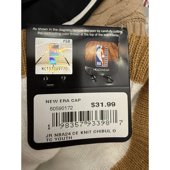 NWT New Era Chicago Bulls City Edition Beanie 2025 NBA Knit Hat Youth Tan $31.99 - Picture 2 of 4
